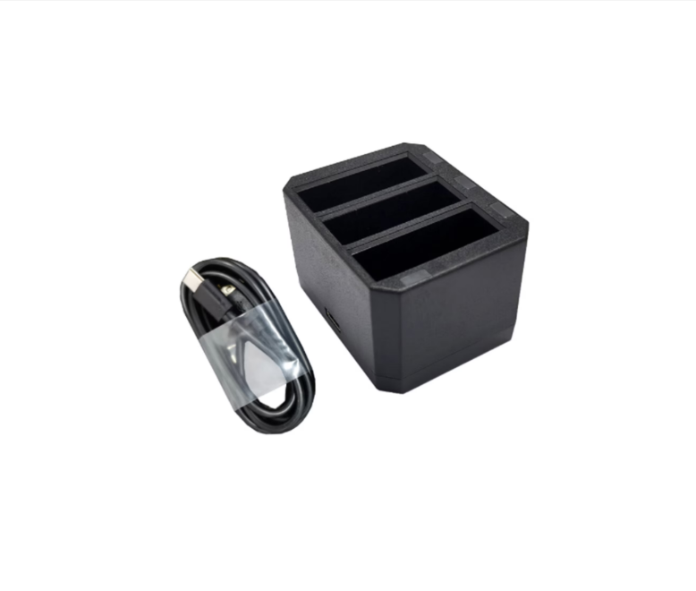 Incarcator cu trei sloturi pentru DJI Osmo Action 1, Negru