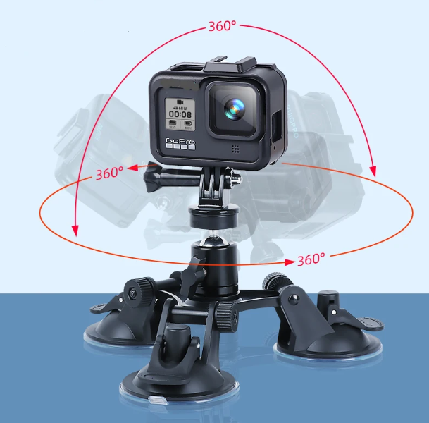 Sistem Fixare Cu 3 Ventuze 6,8 cm pt Camerele video