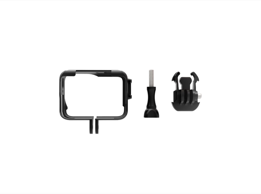 Rama de Protectie (Sistemul de Prindere) pentru Insta360 Ace, Carcasa Negru, impreuna cu clema QR si Surub de fixare