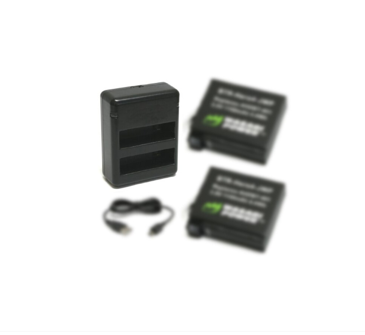 Incarcator cu doua sloturi pentru GoPro Hero 4 Negru