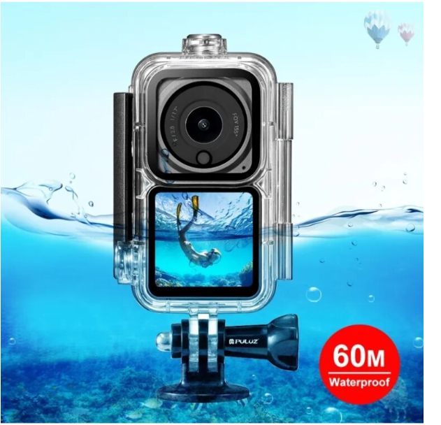 Carcasa de protectie subacvatica pentru camera video sport DJI OSMO Action 2 waterproof Frame / rezistenta la soc, impreuna cu 6 Benzi Anti Aburire