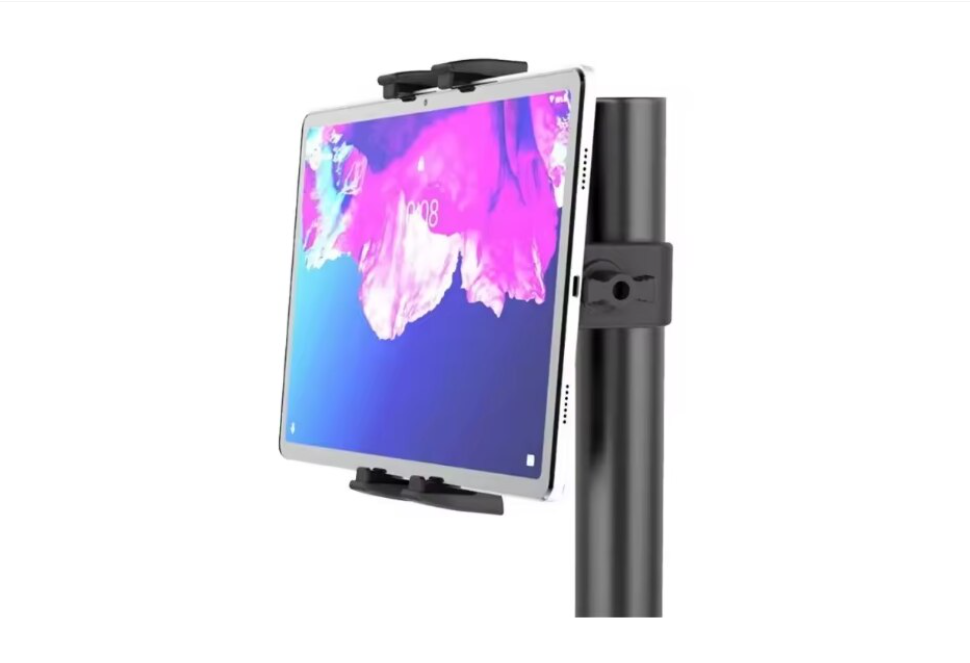 Suport/Prindere de Telefon Tableta, pentru Ghidon Bicicleta, Fitnes, Prindere tip Menghina, Negru