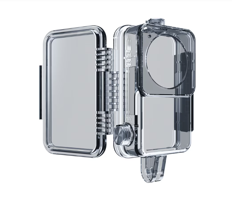 Carcasa de protectie subacvatica pentru camera video sport DJI OSMO Action 2 waterproof Frame / rezistenta la soc, impreuna cu 6 Benzi Anti Aburire
