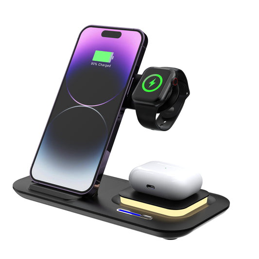 Încărcător wireless portabil 3 în 1, 15W