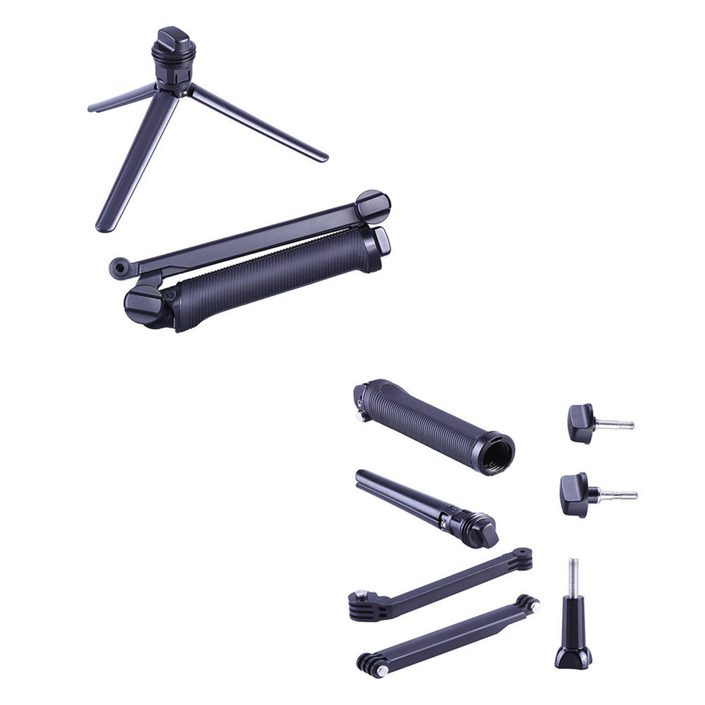Selfie Stick 3 Tronsoane cu Mini Trepied si Maner Flotant