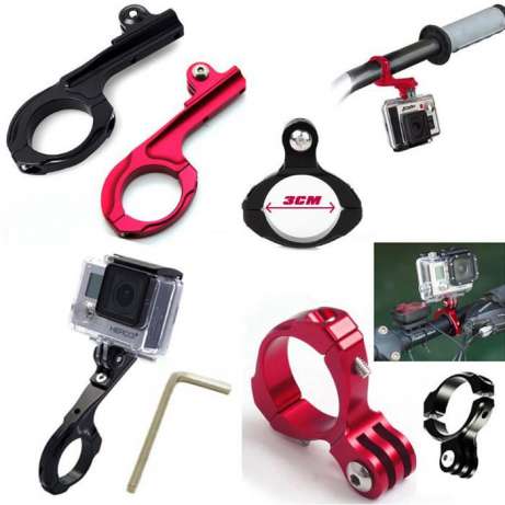 Set 2 Prinderi pt Ghidon Bicicleta/Motocicleta pt Camere Gopro , insta360 , DJI etc , Universal , 31.8 mm , din Aluminiu